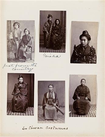 (JAPAN) An album with approximately 67 images documenting the city of Naha on the Okinawa Island and its inhabitants. Circa 1910s.